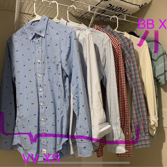 Vineyard Vines and Brooks Brothers Causal Button-Down Shirts and Polo Lot XS - Picture 6 of 6
